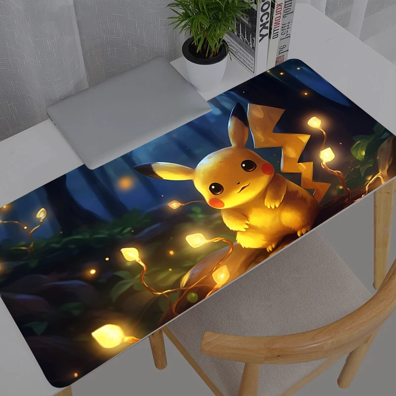 Mouse Pad Gamer Pokemon Pikachu PC Computer Large 900x400 XXL Desk Mat Keyboard Anime Gaming Accessories Mousepad Carpet
