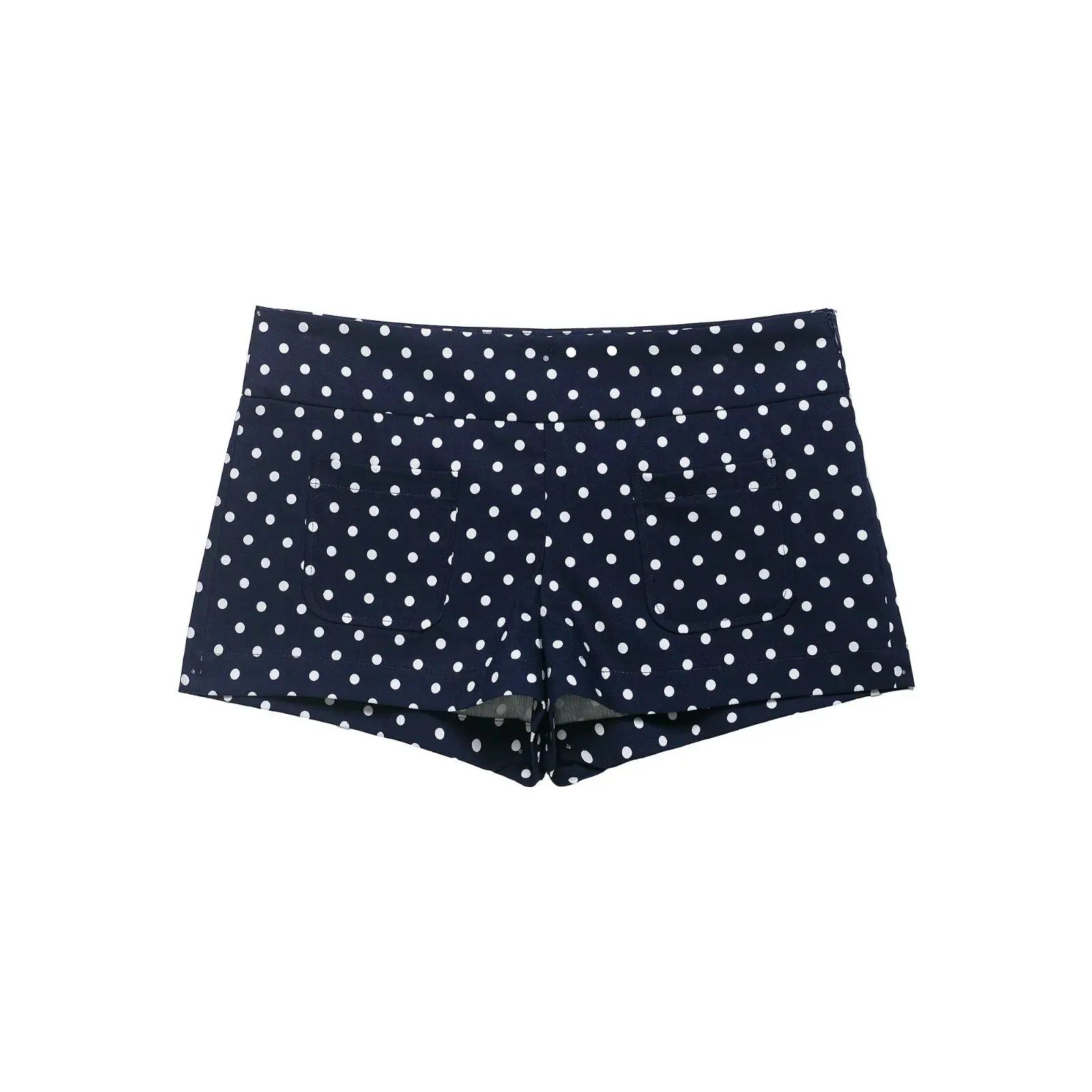 HH Mode Dames Polka Dot Print Korte Jassen Herfst Lange Mouwen Coltrui Rits Met Zakken Trekkoord Casual Jas