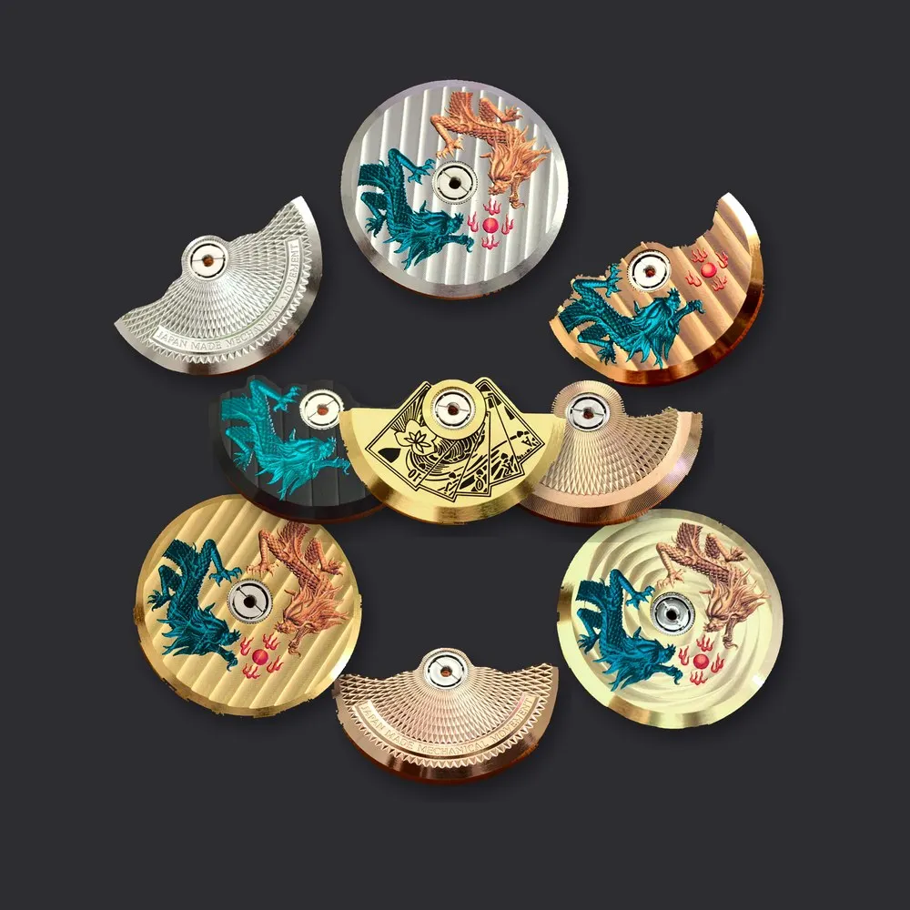 Blue NH35 Oscillating Weight Automatic Hammer Rotor for 4R35 4R36 6R35 6R36 7S26 7S36 Watch Movement Repair Mod Parts