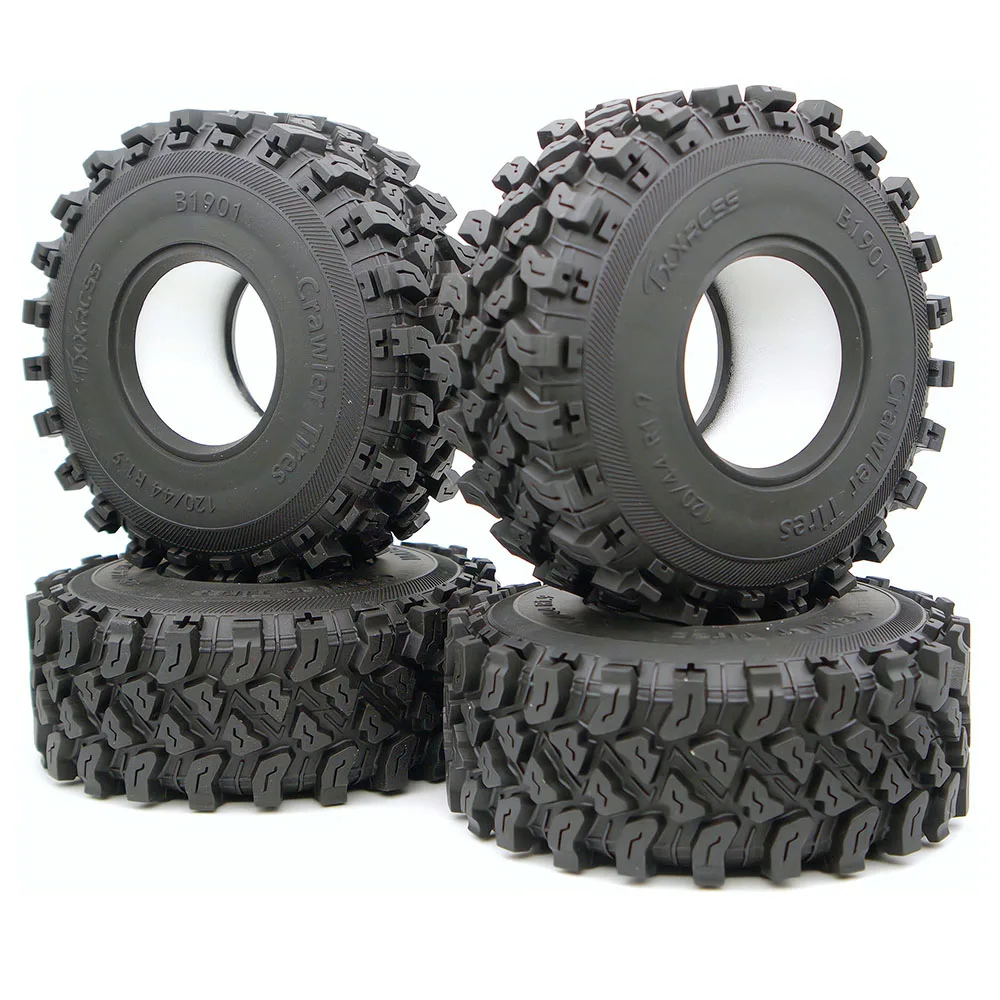 

TxxRcss 1.9 Crawler Tires 120mm/4.72in RC Rubber Tyre Set Wheel Tires for 1:10 RC Crawler Axial SCX10 90046 SCX10 III AXI03007 T