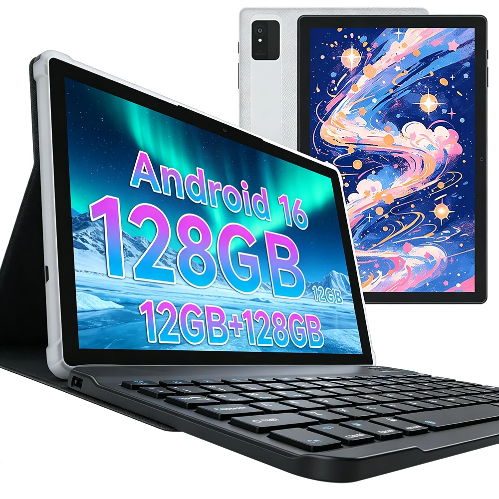 ANRY 10 Inch Tablet Android 16 12GB RAM 128GB ROM Octa Core 5000mAh Battery 1280 HD IPS WiFi Bluetooth Dual Camera GMS Tablet PC