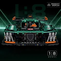 Technical Biaozhi 9X8 Remote Racing Car Building Blocks Bricks 1:8 Scale Model Sportcar Assembly Sets 3746PCS Kids Toys For Gift