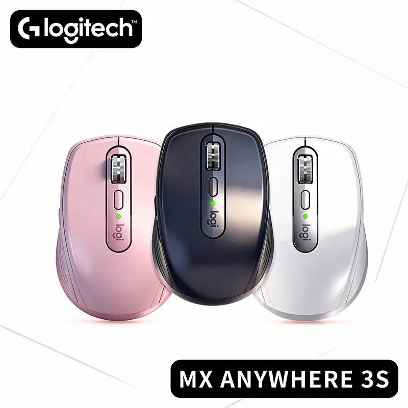 

Logitech MX Anywhere 3S Wireless Mouse 8000 DPI Silent Click Rechargeable Compact Ergonomic for Laptop Office Gaming Business