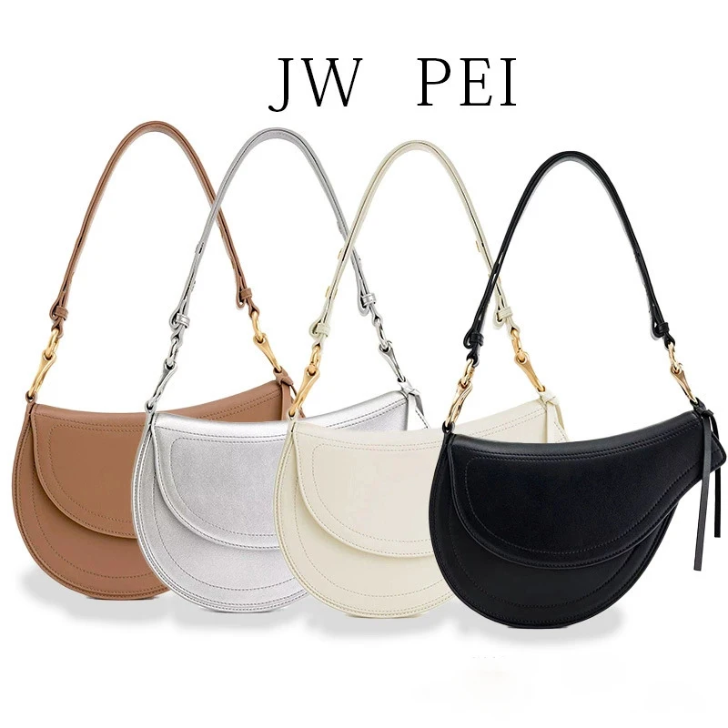Versatile spring and summer crossbody bag lightweight and high-end niche single shoulder bag pleated moon bag