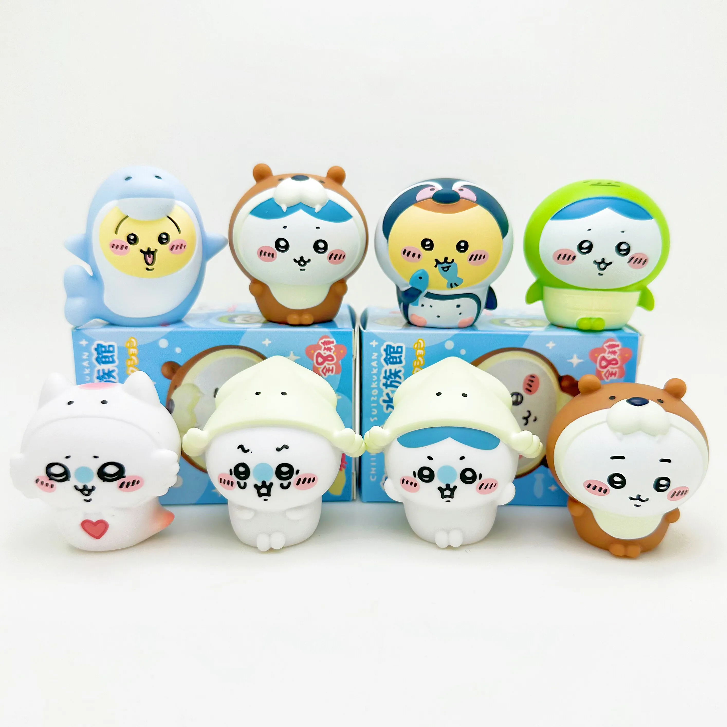 

Chikawas Kawaii Anime Cartoon Model Accessories Cute Self Deprecating Bear Aquarium Usagi Hachiko Doll Children Gift Toys