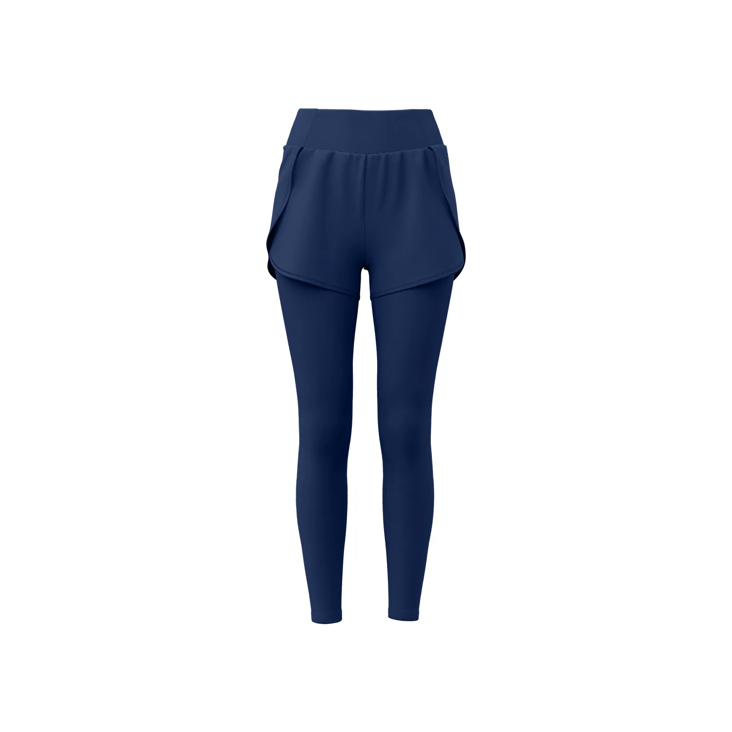 Women's Yoga Pants Stretch High Waisted Lifting Buttocks Running Fitness Tight Pants Fake Two-Piece Pocket Sports Leggings
