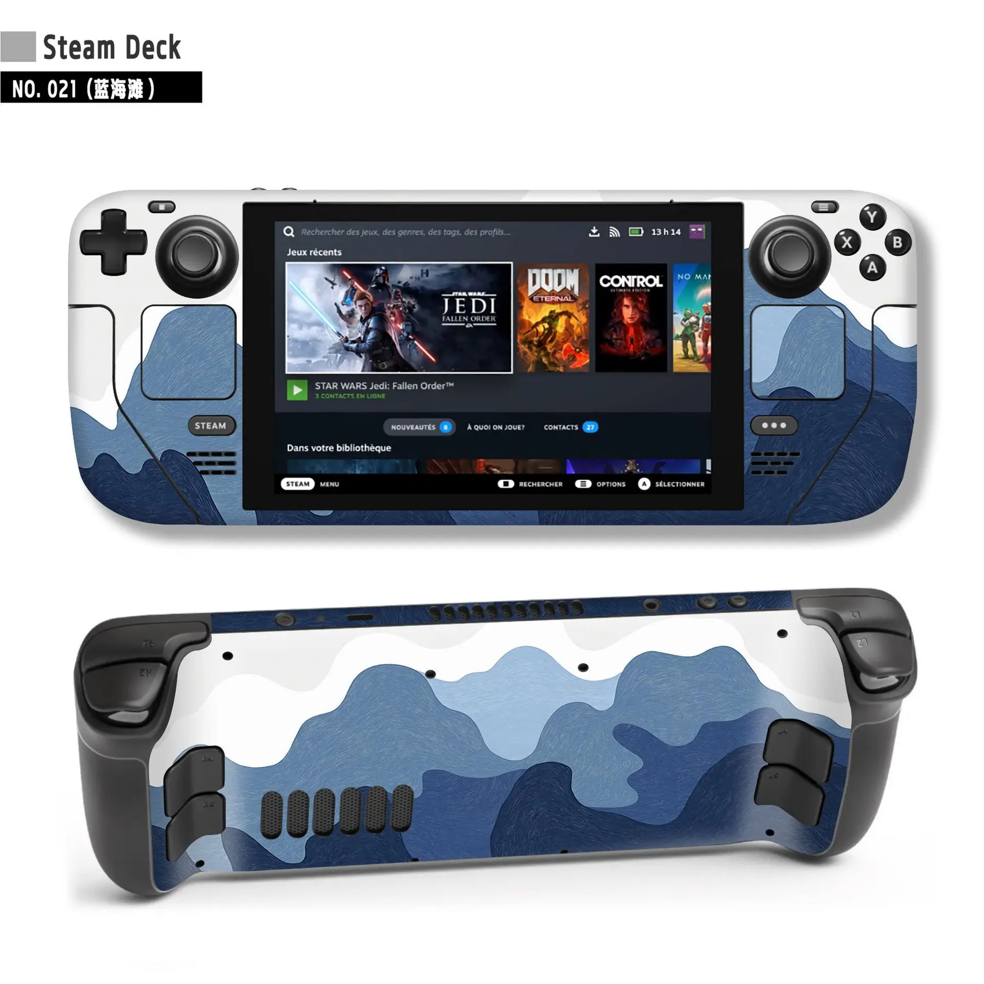 Autocollant de jeu en vinyle pour Console Steam Deck, couverture d'emballage pour Console de Valve