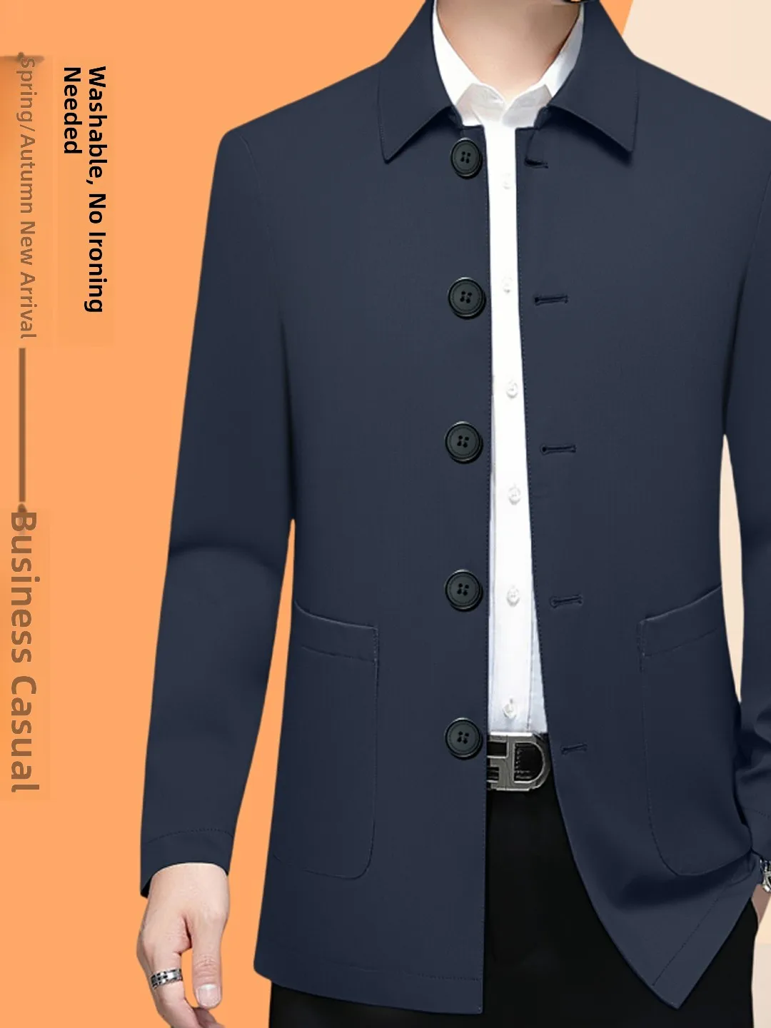

TUCANO Woodpeer Men's Windbreaker Jaet Mid-Length Single-Button Luxury Casual Faion Waterproof Autumn Spring Coat