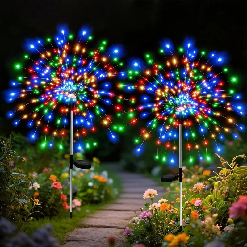 Solar LED Firework Fairy Light Outdoor Garden Decoration Lawn Pathway Light Patio Yard Party Christmas Wedding Decorative lights