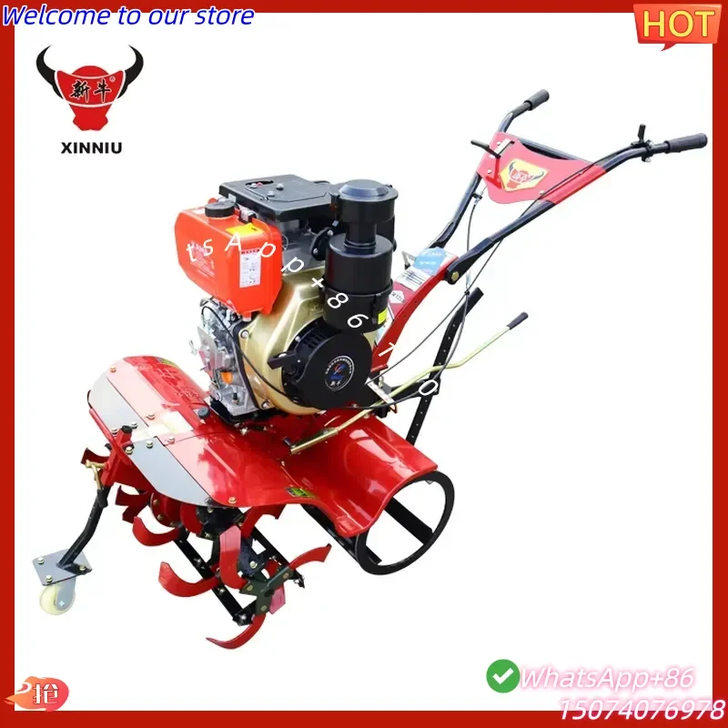 2026 Farm Machinery Farming Equipment Machines Four Wheel Drive Mini Rotary Tiller