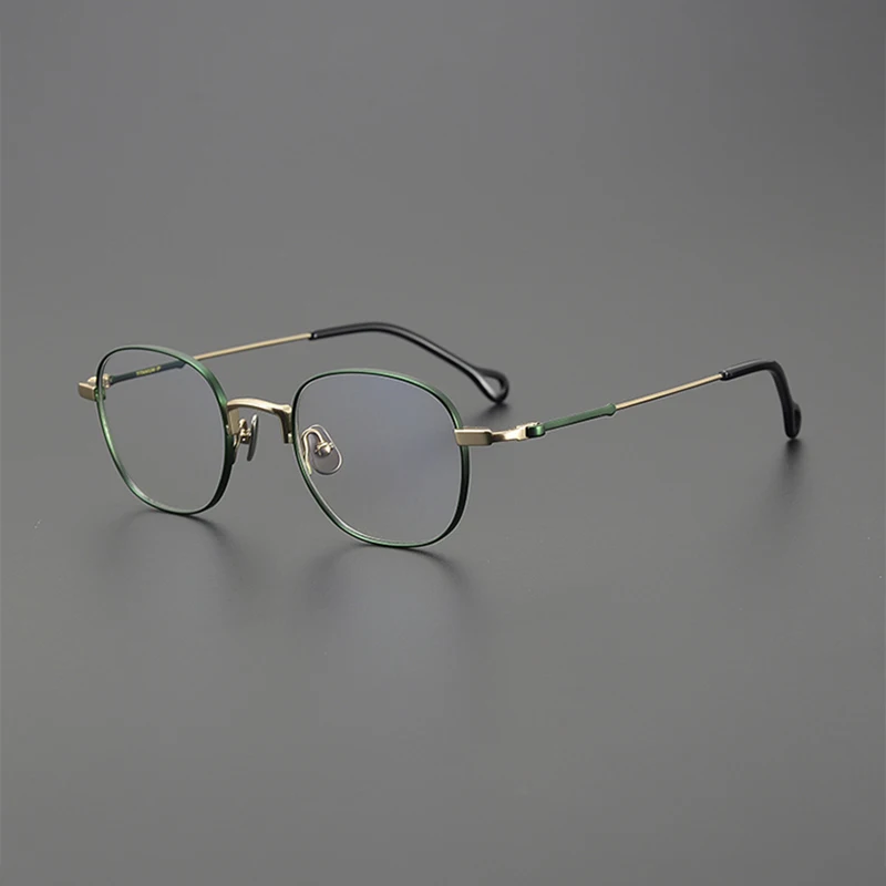 Niche designer ultralight titanium glasses frame fashion literary commuter retro square frame optical prescription myopia glasse