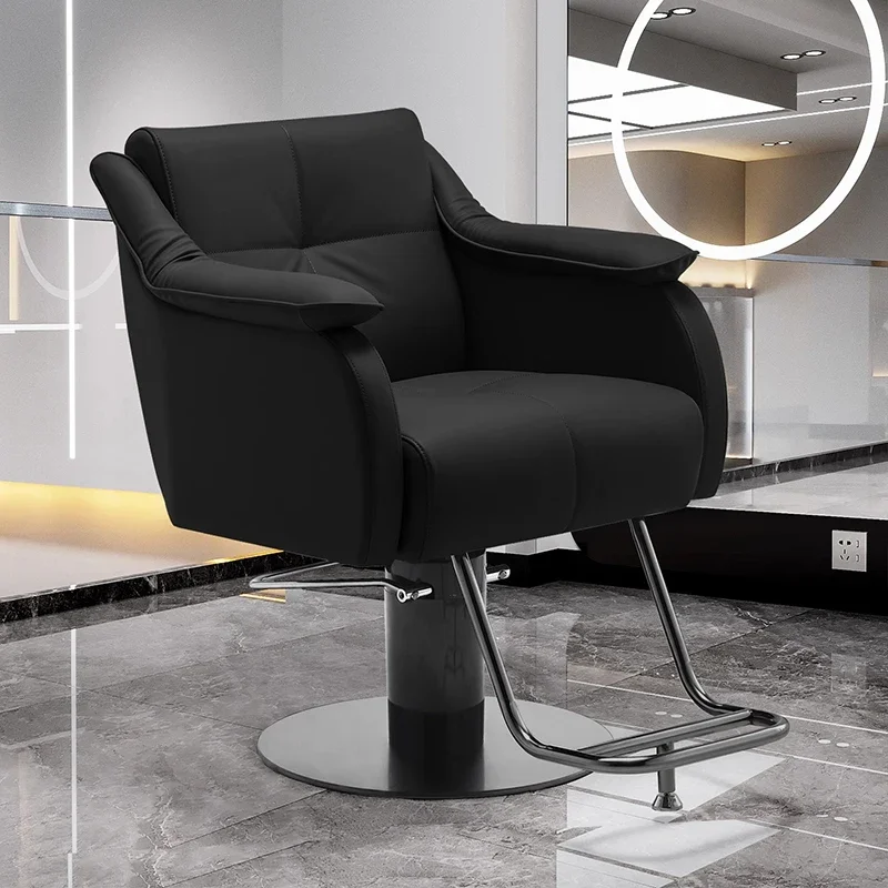 Barbershop Speciality Barber Chairs Nordic Simple Ergonomic Shave Barber Chairs Rolling Hair Dyeing Salon Furniture Cadeira FYBC