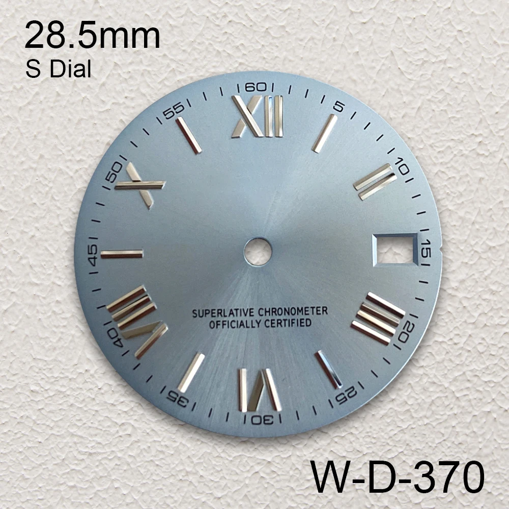 28,5 mm S-Logo Rom Zifferblatt passend für NH35/NH36 japanisches Automatikwerk Sunray/Mattes Zifferblatt Uhrenmodifikationszubehör