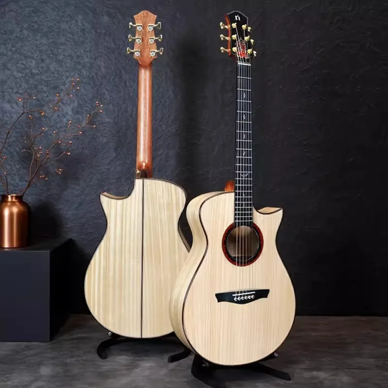 

Natasha Flame 40-inch Solid Wood Folk Guitar With Bag