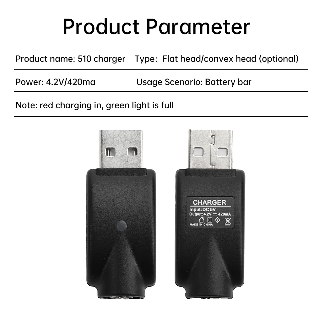 Carregador inteligente com proteção contra sobrecarga, compatível com carregamento usb, adaptador portátil, interface 510, indicador led, lâmpada rotativa