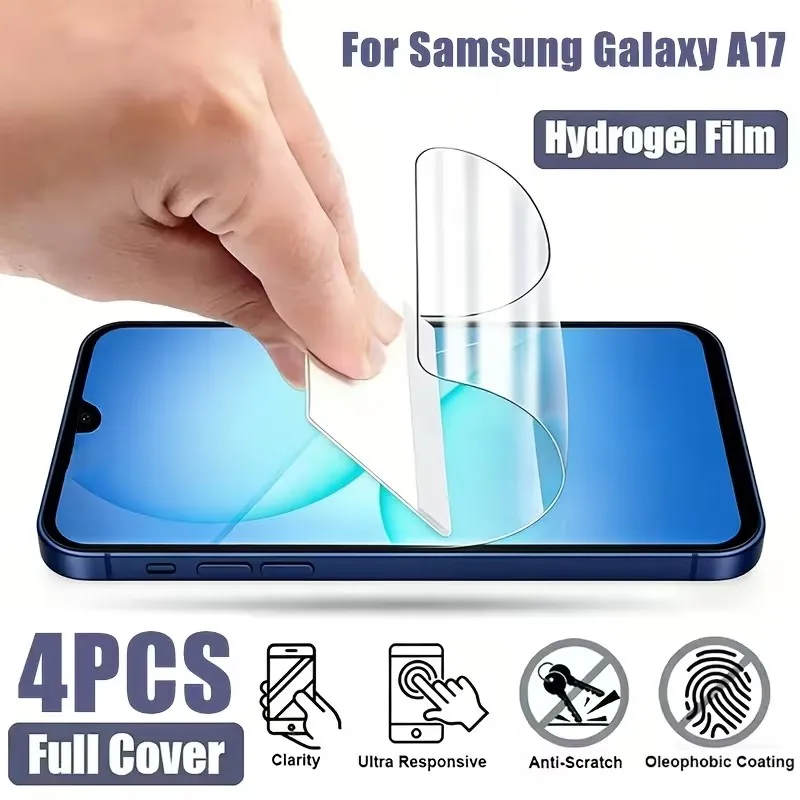 3-4Pcs Hydrogel Film Not Glass For Samsung Galaxy A57 A37 A17 A07 A26 A16 A06 A54 A34 A24 A14 A04 A55 A25 A05 Screen Protector