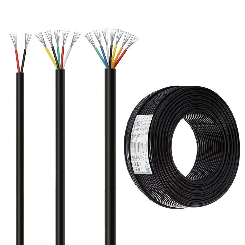 AWM 2464 Sheathed Wire Multi-Core Pure Copper Audio Signal Control Cable 2 3 4 5 Core Various AWG Sizes 14 to 28 Gauge