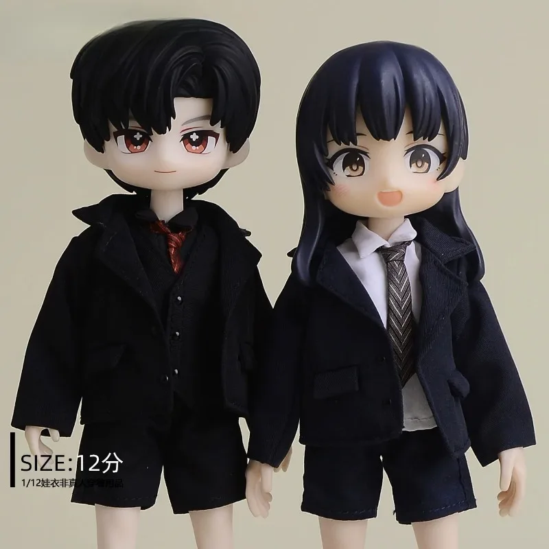 Maßstab 1:12, College-Stil, Anzug, Hemd, Weste, Shorts, Soldatenkleidung, Modell, passend für 6'' Romankey Actionfigur, Körper, Asi 3.0 BJD-Puppe – Detail 2