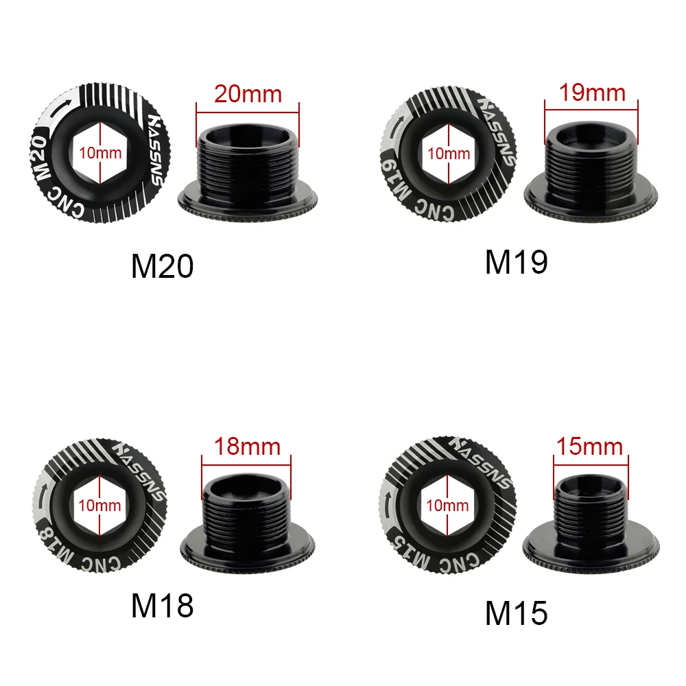 Mtb manivela parafuso cnc da liga de alumínio bicicleta parafuso tampa m15/m18/m19/m20 porca capa para shimano xt/xtr/slx crankset ciclismo parte