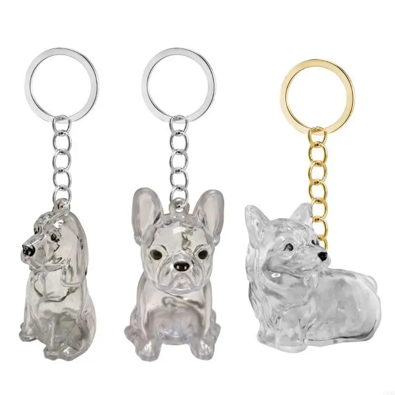 Clear Mini Plastic Dog Hair Memorial Container Sentimental Storage Case Keychain