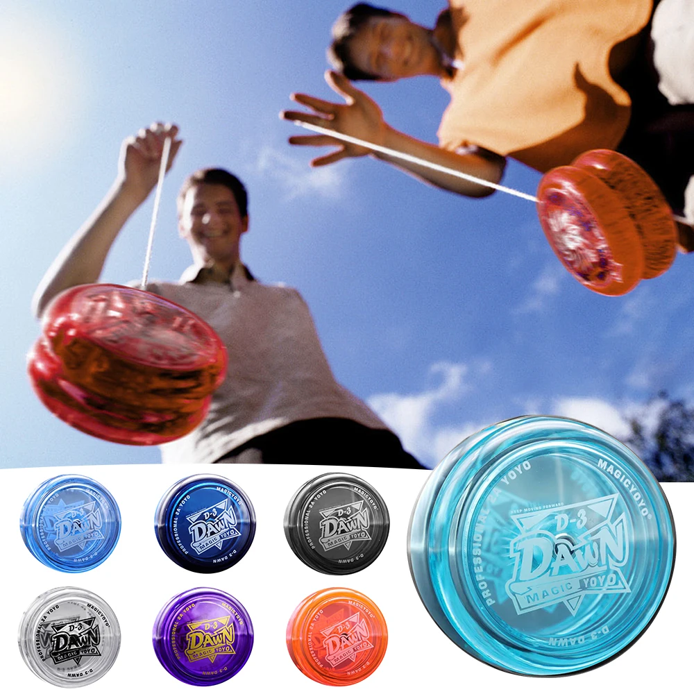 Yoyo de cristal mágico para crianças e adultos, rolamento KK para crianças, brinquedos de cor aleatória, bola 8