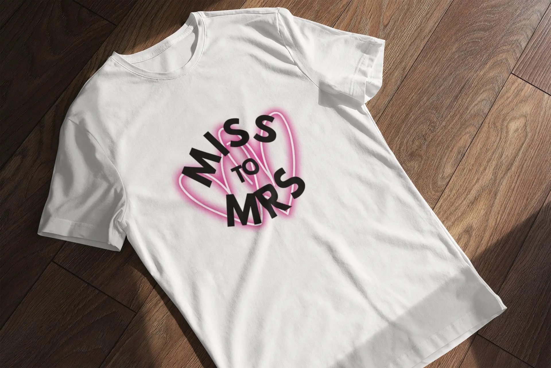 Miss To Mrs T Shirt Bride Bachelorette Bridal Party Honeymoon Womens