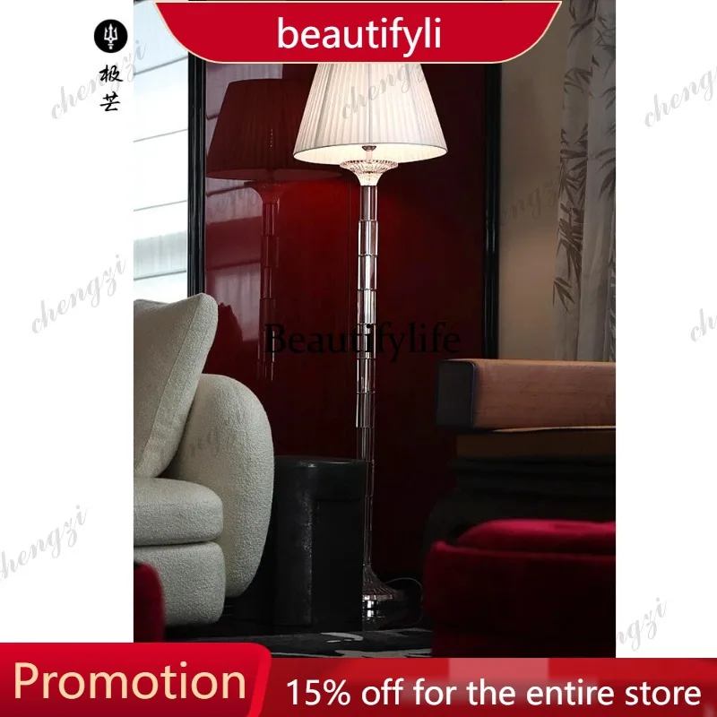 01A French crystal lamp villa light luxury living room dining room floor lamp bedroom study crystal desk lamp
