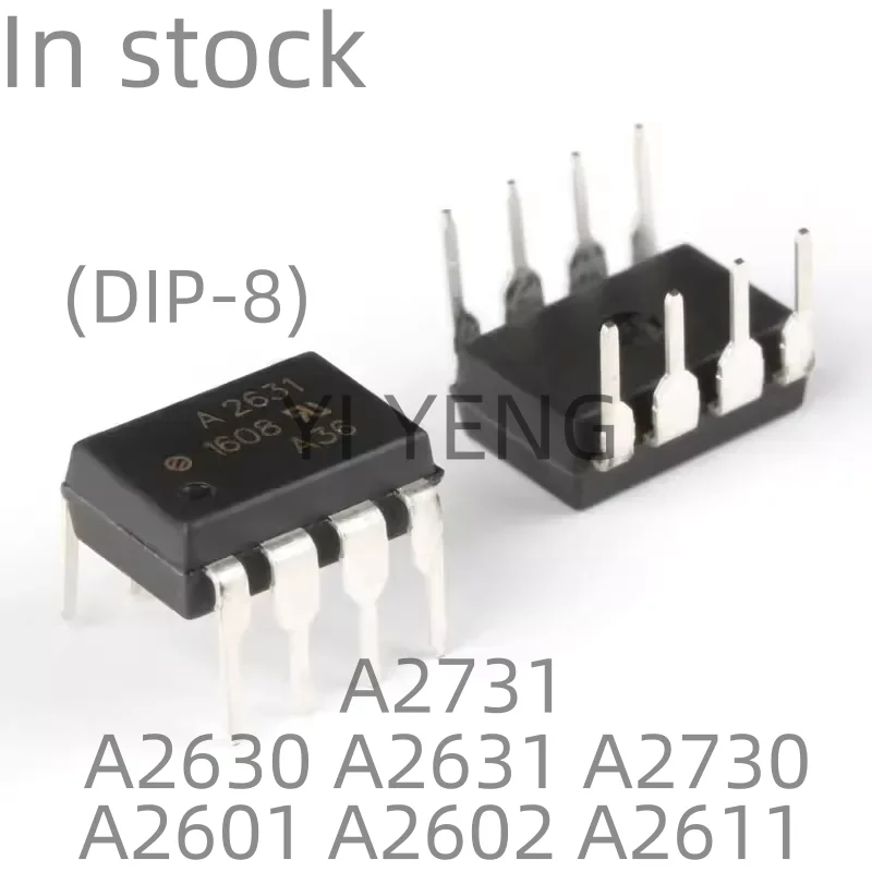 10Pcs HCPL-2601 HCPL-2602 HCPL-2611 HCPL-2630 HCPL-2631 HCPL-2730 HCPL-2731 DIP8 A2601 A2602 A2611 A2630 A2631 A2730 A2731 SOP-8