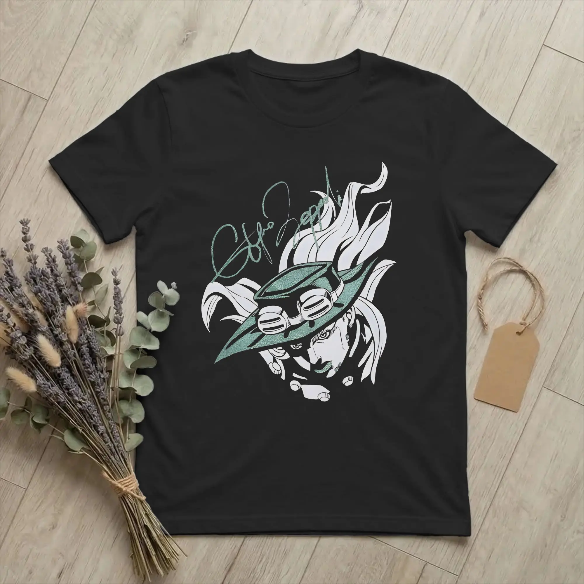 Gyro Zeppeli T Shirt Men's 100%Cotton Top Tee Casual Joestar Family Bizarre Adventure Anime Round Neck Short Sleeve