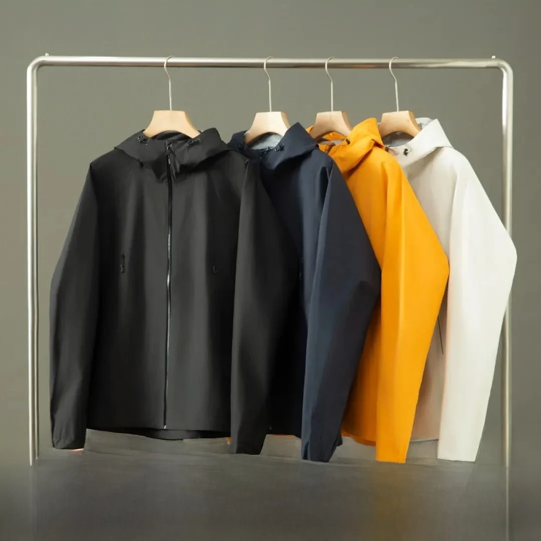 

Outdoor BT Series High-End Full Prure Glue Men's Jaet New Autumn Hard ell Coat Waterproof Polyester Fiber Zipper Closure