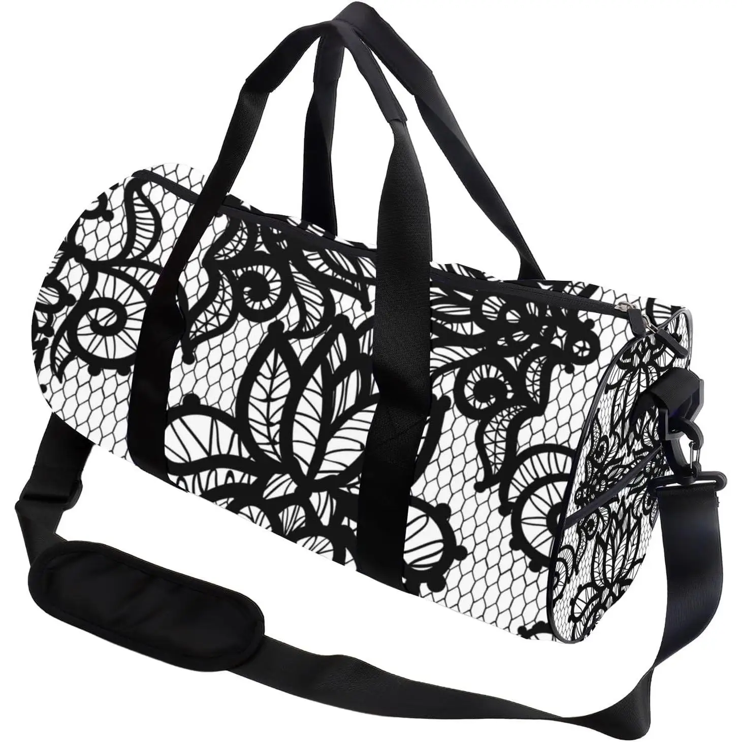 Mesh Style Packable Womens Gym Bag Oxford Tote Bags Adjustable Shoulder Strap, Convertible Carry Backpack Girly Gym Bag