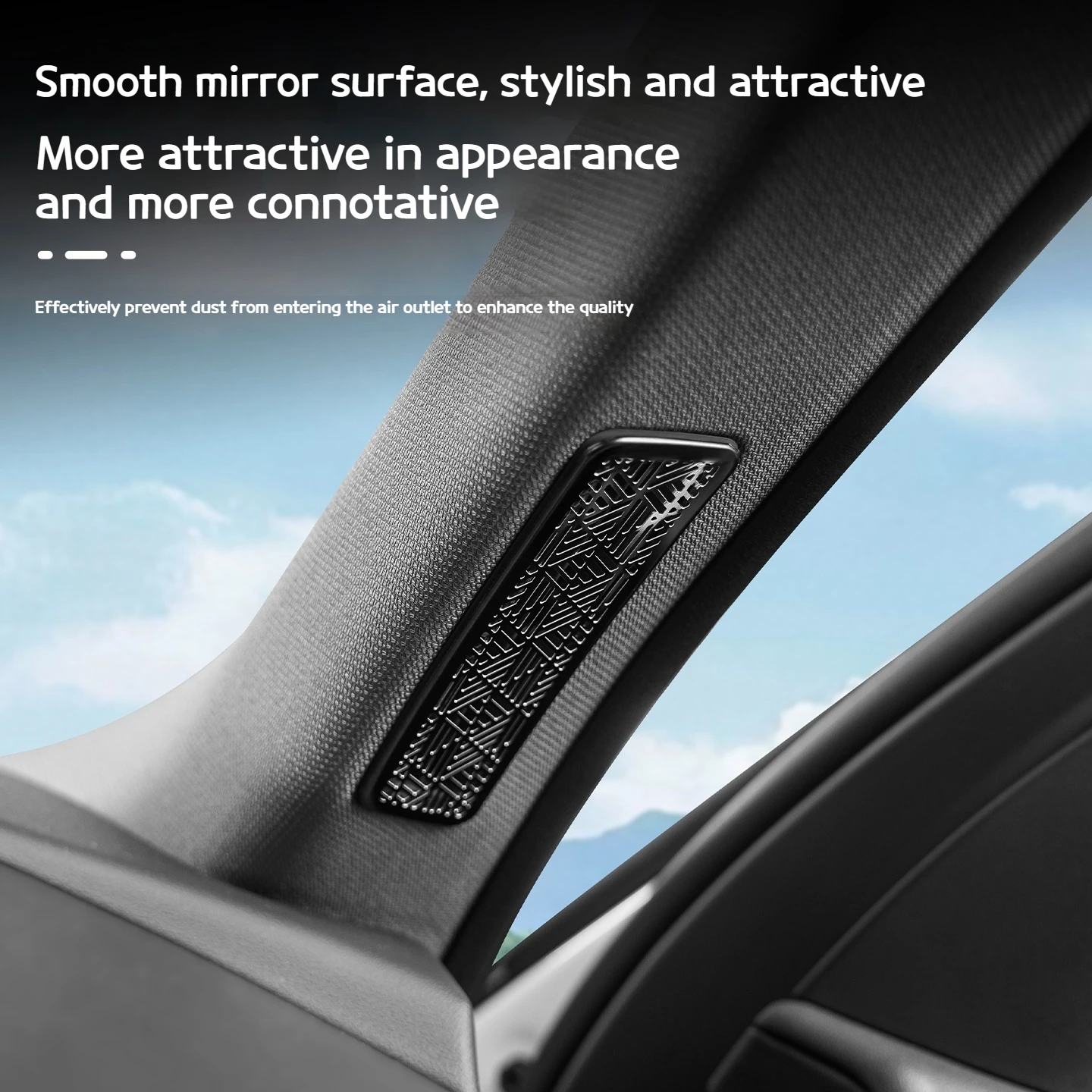 For BMW 5 series i5 G60 2024-2025 A-column air conditioning outlet protection cover Horn decorative frame  Interior accessories