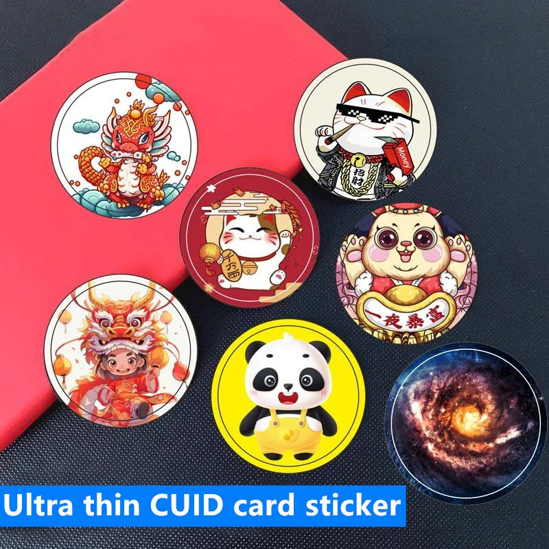 10 PCs/Lot CUID NFC Tag Sticker 13.56MHz Smart Induction Chip Sticker Round Label Diameter 30mm Easy-tear