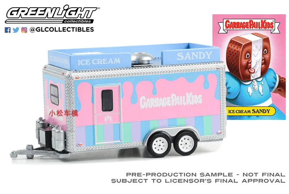 1:64 Retail Ice Cream Trailer High Simulation Diecast Car Metal Alloy Model Car decoration display collection gifts