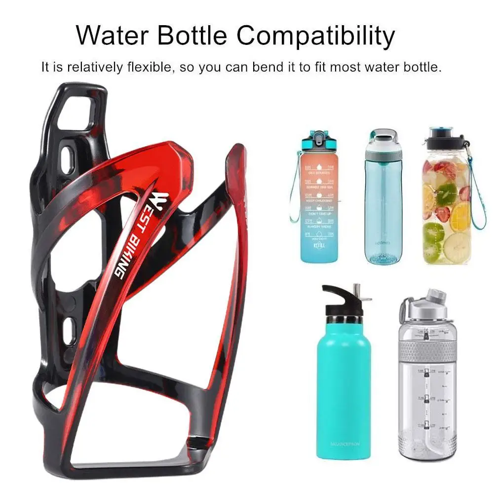 Road Mountain Bicycle Bottle Rack Lightweight PC Plastic Bottle Holder Cage Bike Water Cup Rack Outdoor Cycling Accessories