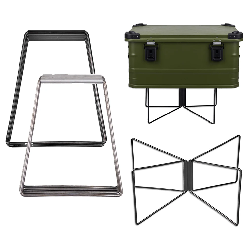 

2/1 шт., складная подставка для холодильника для кемпинга, подставка для ящика для льда, полка из алюминиевого сплава, держатель контейнера для прохладной коробки, товары для кемпинга на открытом воздухе