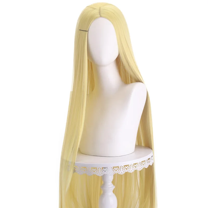

Rapunzel Cosplay Wig Movie Tangled Princess Long Blonde Straight Heat Resistant Hair Halloween Anime Role Play Wigs
