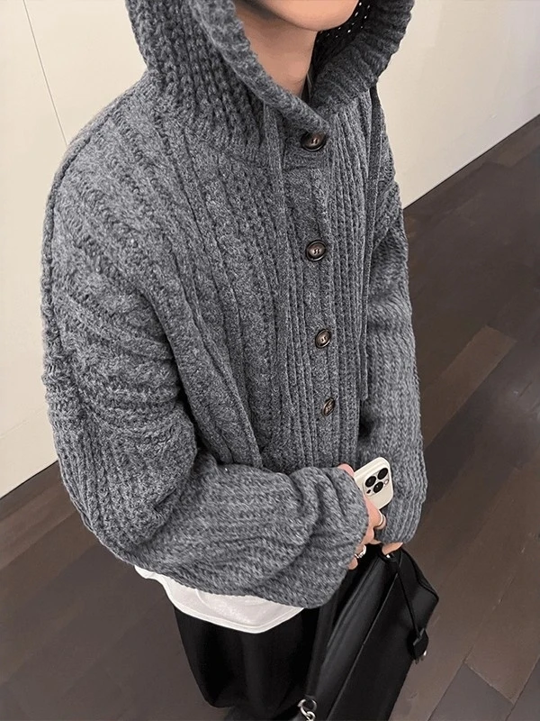 

Мужской коричневый вязаный свитер, тяжелый открытый кардиган, свитер, осенний ранний сезон, корейская версия, повседневная одежда Ciwalk