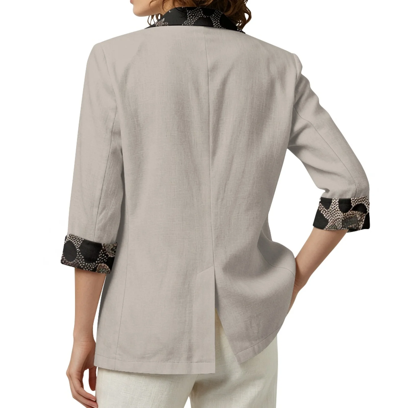 PENSTROLL Linen Style Peplum Cardigans, 3/4 Sleeve Daily Shrug for Women, Casual Outerwear for Work and Going Out, Sizes S-3XL