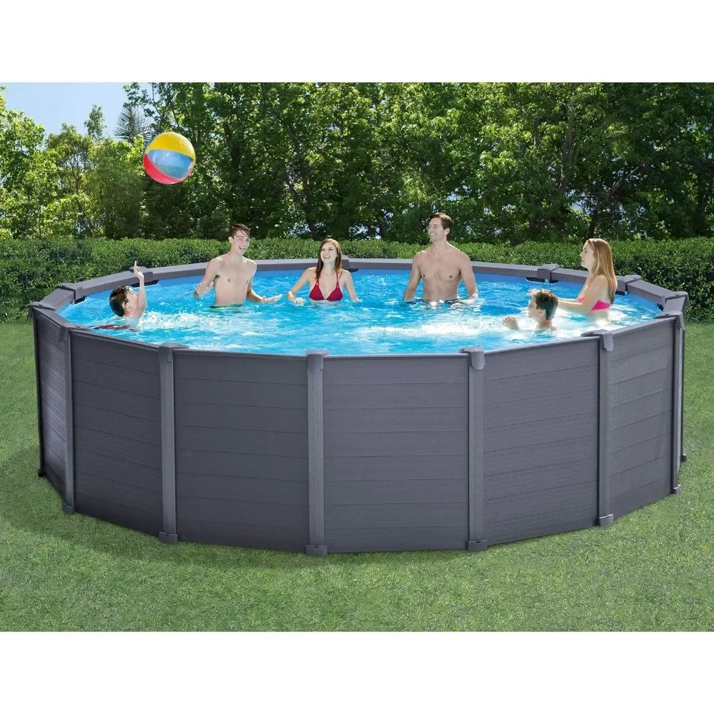 5.6ft x 49in Above Ground Swimming Pool Set w/Sand Filter Pump & Ladder