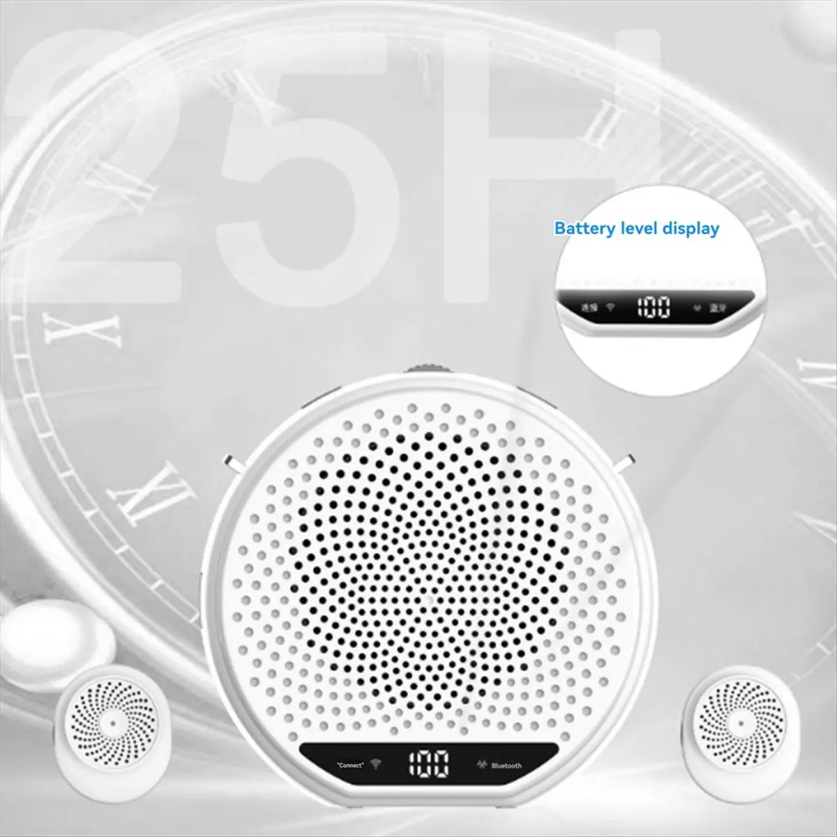 

NEW Little Bee Wireless Speaker Magnetic Button-Type Teacher Guide Shopping Mall Loud Lavalier Speaker 2.4G Bluetooth Black