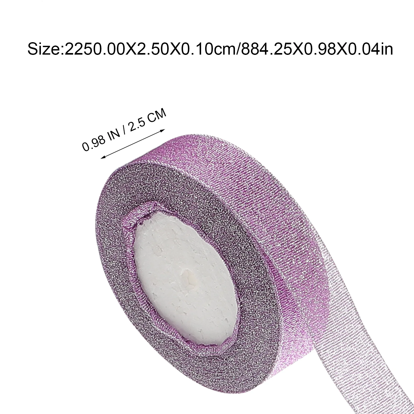 3 Rolls Metallic Glitter Polyester Ribbon Gift Packaging Wrapping Craft Decorations Cuttable Washable Festival Party Supplies