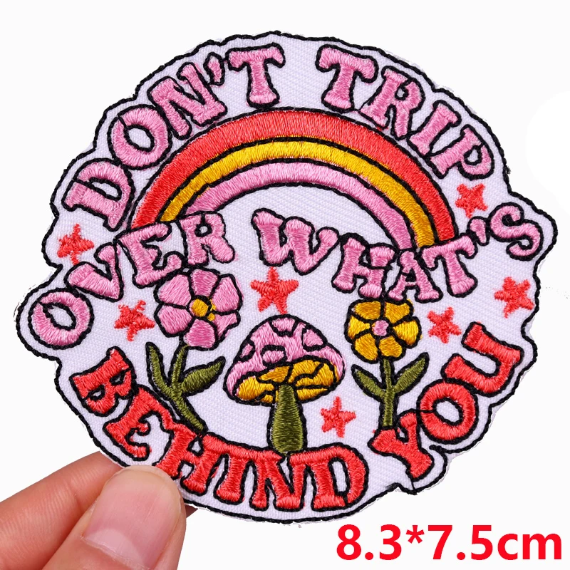 Embroidery Patch DIY Cartoon Patch Iron On Patches For Clothing Letter Embroidered Patches For Jackets Ironing/Sew Applique