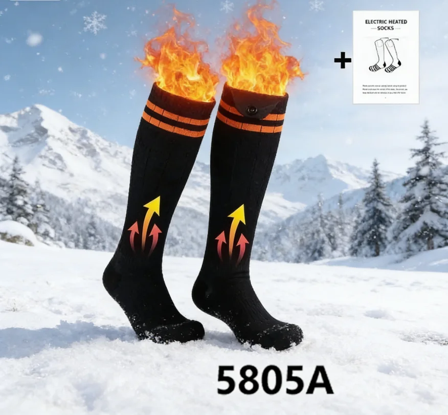 

Rechargeable Heated Socks with App Control Winter Thermal Warmth Comfortable Long Lasting for Cold Weather Outdoor Use