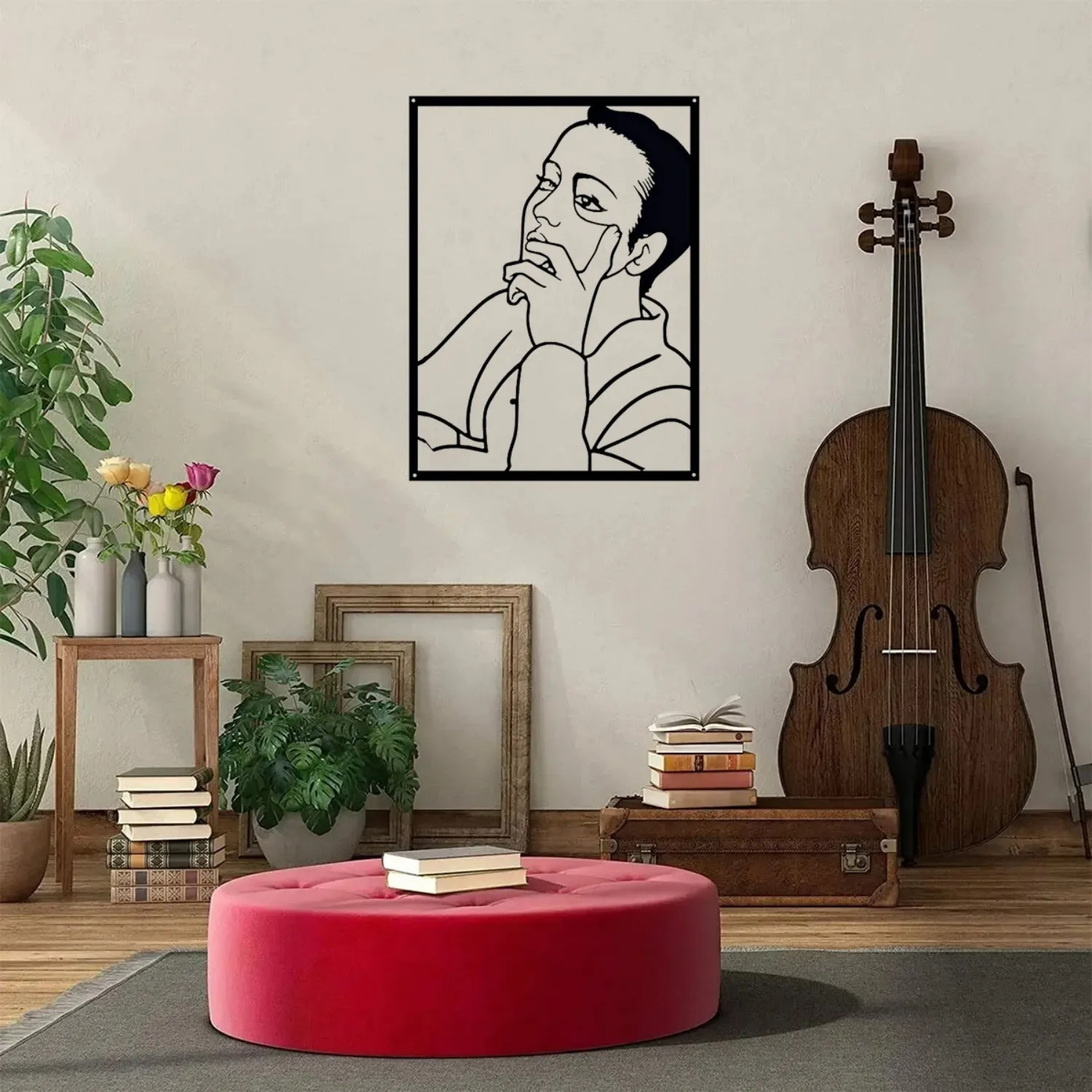 Extraordinary Customizable Framed Metal Portrait, Singular Artwork, Trendy Home Decoration & Unique Gift (Only For Decoration)