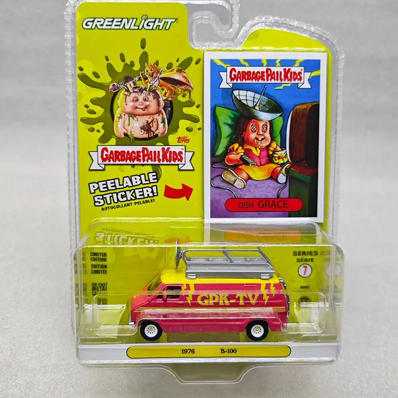 GreenLight 1:64 Scale 1976 B-100 Van Vehicle Alloy Simulation Car Model Static Collection Decorated Holiday Gift Toy
