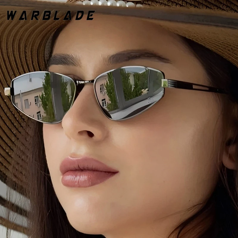 

Fashion Hipster Polygonal Metal Cat Eye Frame Women's Sunglasses Luxury Designer Men Sunglass Drive Travel Eyewear Female UV400
