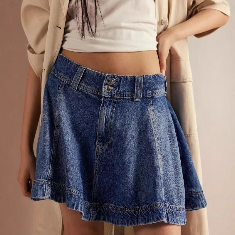 2026 Summer Denim Skirt Fashion High Waist Hip Skirt
