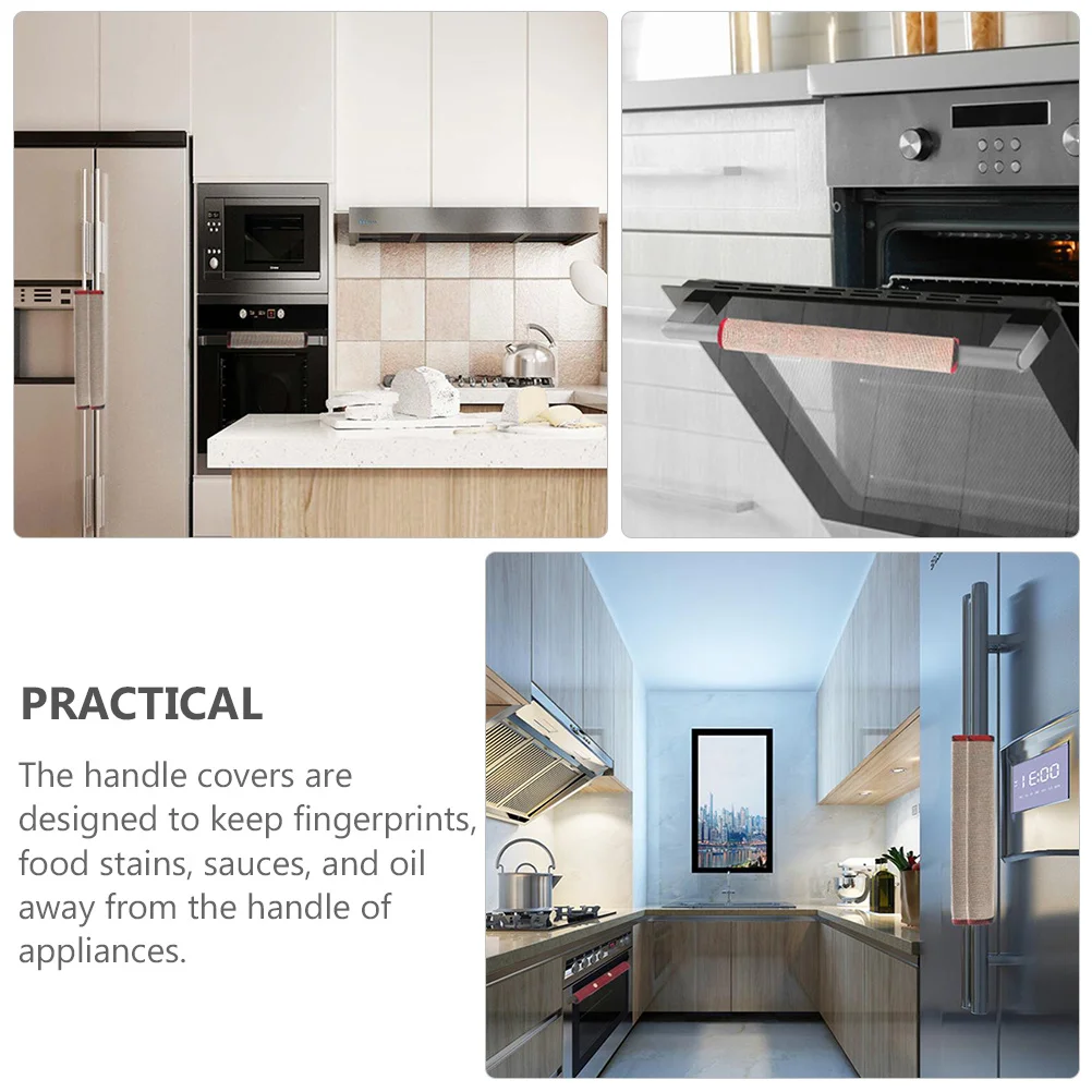 

8pcs Christmas Fridge Handle Covers Microwave Oven Knob Protectors Plaid Decorative Kitchen Cabinet Handle Covers Xmas Kitchen