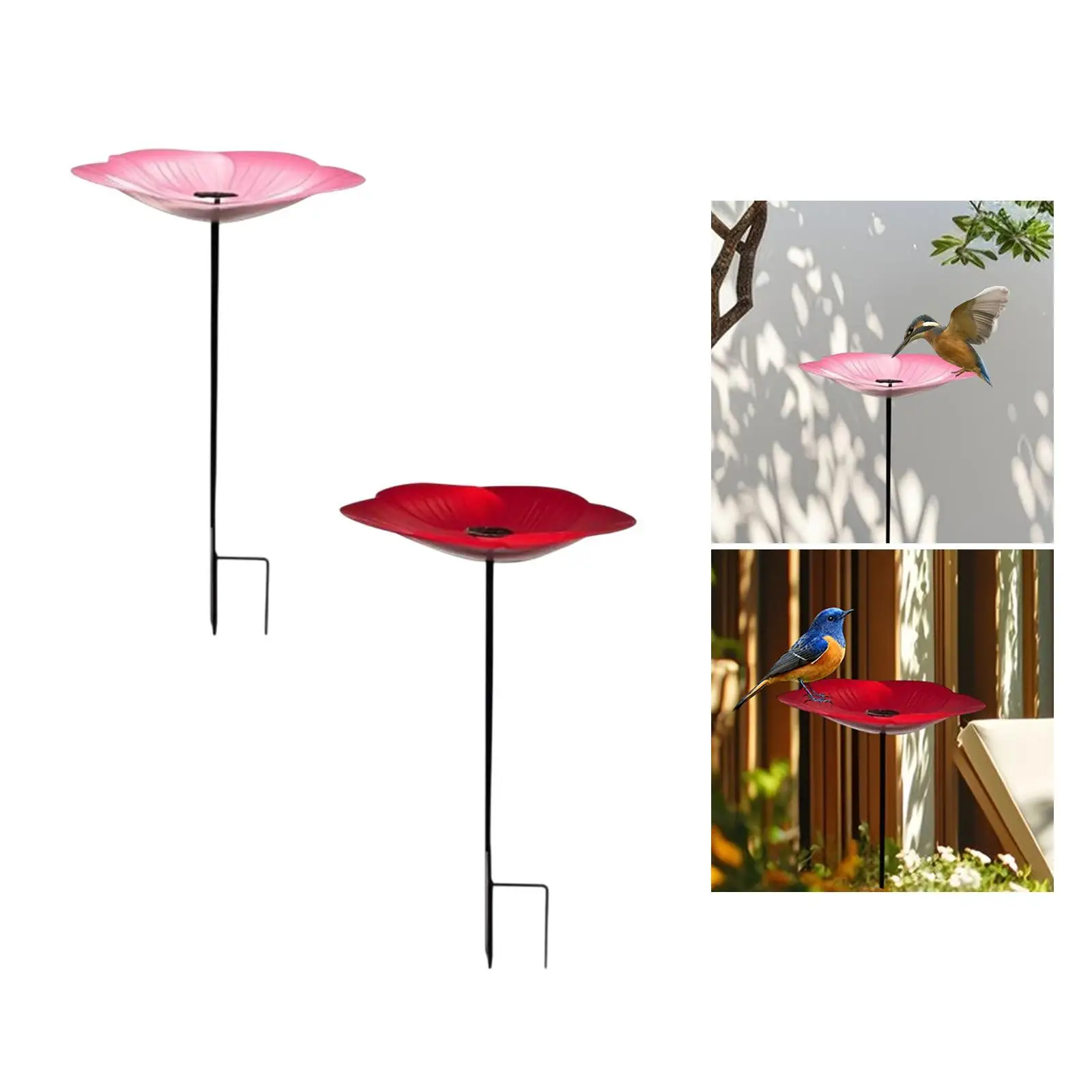 Outdoor Bird Feeder Metal Ornament Bird Bath Bowl for Patio Backyard Yard